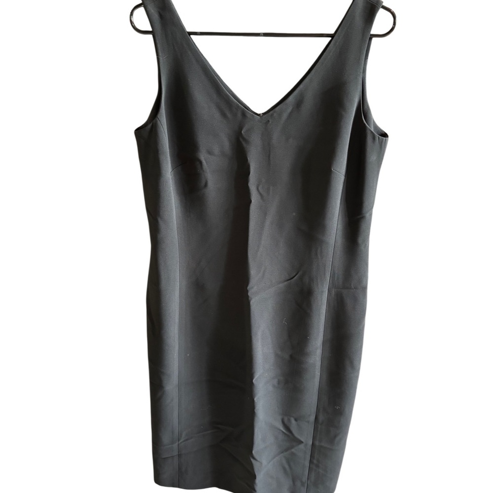 Jones New York Black V-Neck Mini Dress